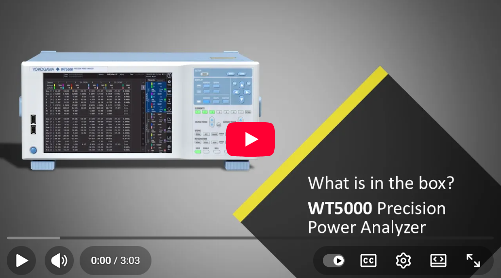 WT5000 Precision Power Analyzer | Yokogawa Test & Measurement